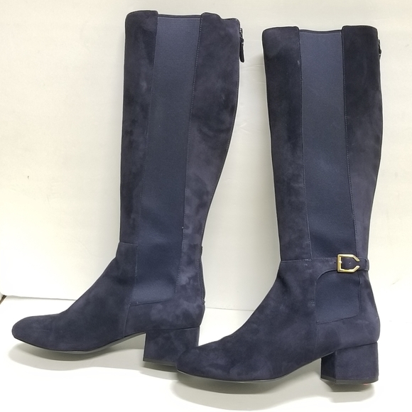 Cole Haan Grandos Avani Stretch Boot Marine Blue Suede - Picture 4 of 16